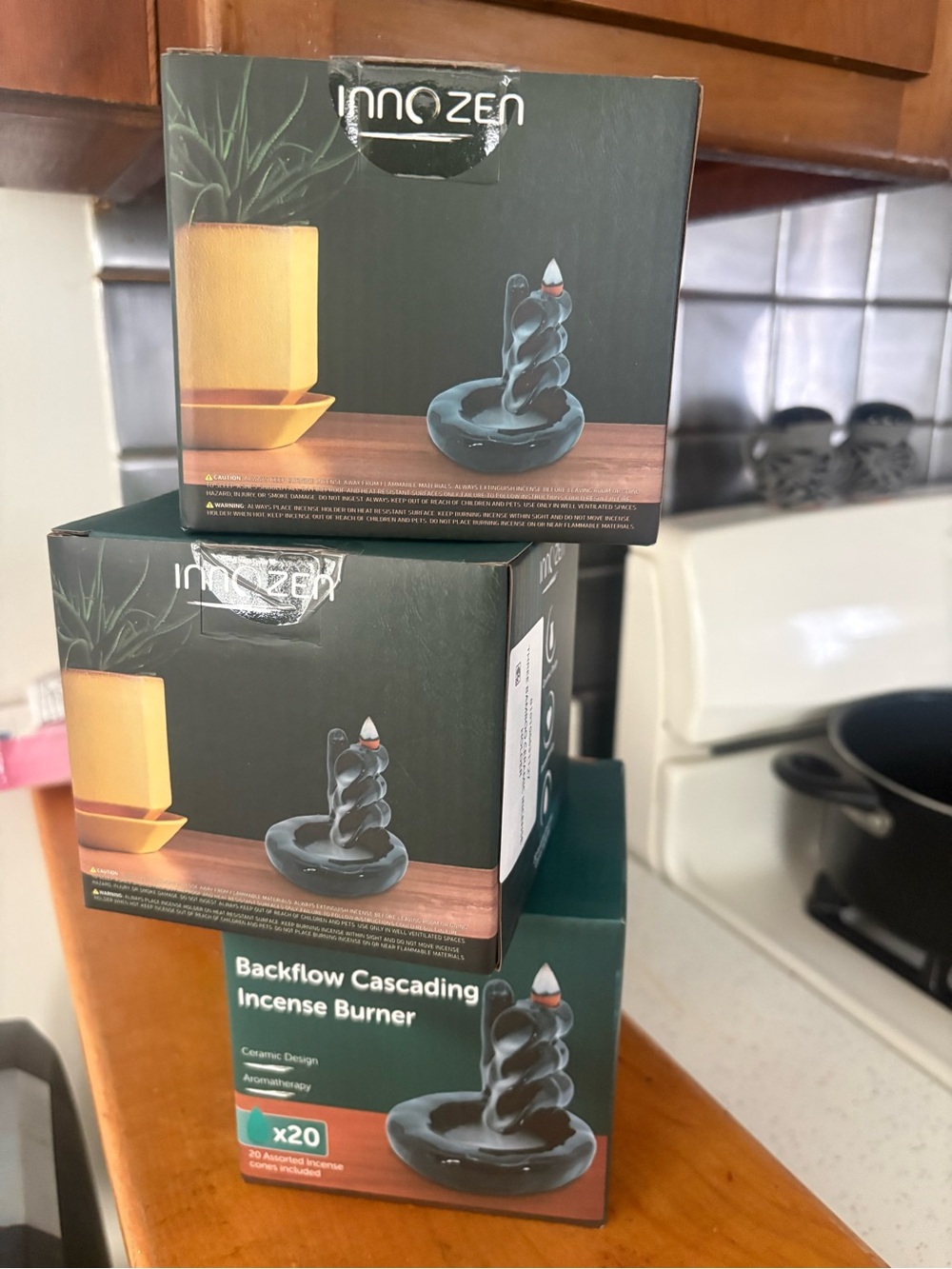 Black Backflow Cascading Incense Burner - Ceramic Aromatherapy Accent